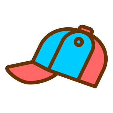 Şapka simgesi vektör illüstrasyonu