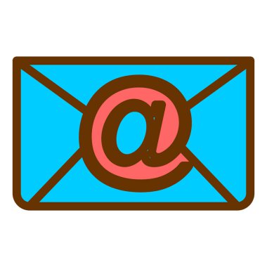 Mektup. Web simgesi basit illüstrasyon