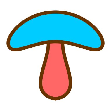 Mantar. Web simgesi basit illüstrasyon