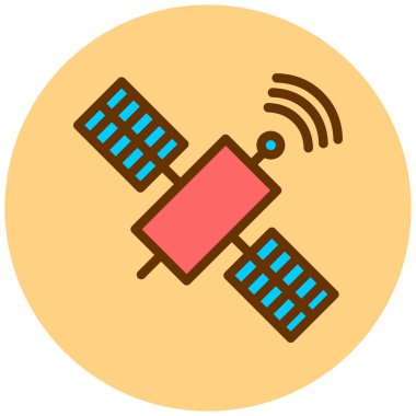 Uydu. Web simgesi basit illüstrasyon