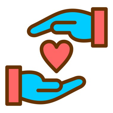 hayır ve bağış ikonu vektör illüstrasyonu