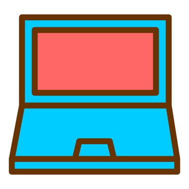 Dizüstü bilgisayar simgesi vektör çizimi