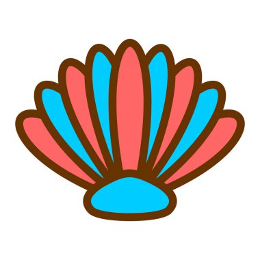 deniz kabuğu simge vektör çizim