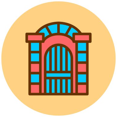 Bina. Web simgesi basit illüstrasyon