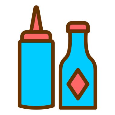 Şişeler. Web simgesi basit illüstrasyon