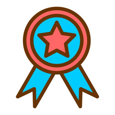 Madalya. Web simgesi basit illüstrasyon