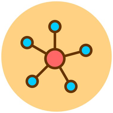 Molekül. Web simgesi basit illüstrasyon