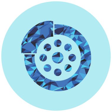 Film makarası ikonu. Web için sinema kamerası vektör simgelerinin düz çizimi