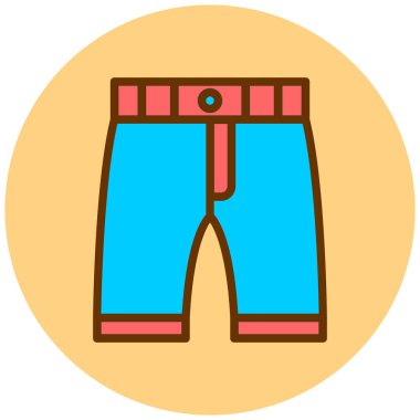 Şort. Web simgesi basit illüstrasyon