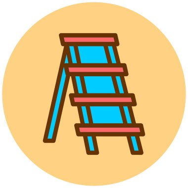 Merdiven. Web simgesi basit illüstrasyon