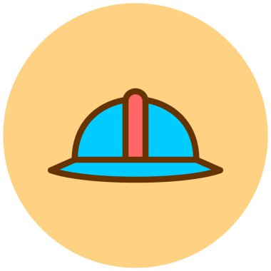 Miğfer. Web simgesi basit illüstrasyon