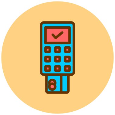 ATM 'de. Web simgesi basit illüstrasyon