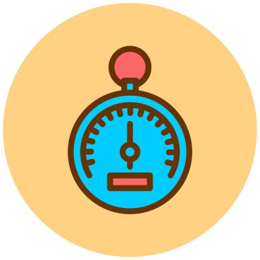 Kronometre Web simgesi basit illüstrasyon