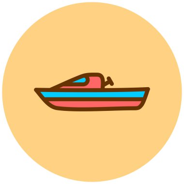 Tekne. Web simgesi basit illüstrasyon