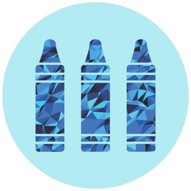 Tek bir mavi ve beyaz, renkli, mor, yeşil, kırmızı, turkuaz, buz