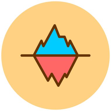 Bir dağ simgesinin vektör illüstrasyonu