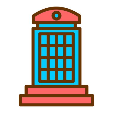 Bina. Web simgesi basit illüstrasyon