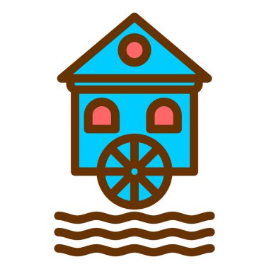 Su. Web simgesi basit illüstrasyon