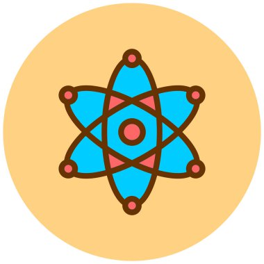atom. Web simgesi basit illüstrasyon