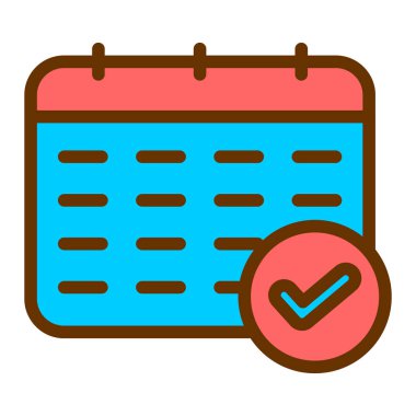 Takvim simgesi vektör illüstrasyonu