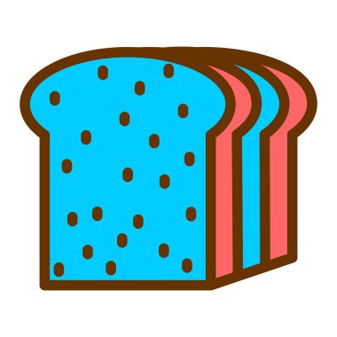 ekmek ikonu vektör illüstrasyonu