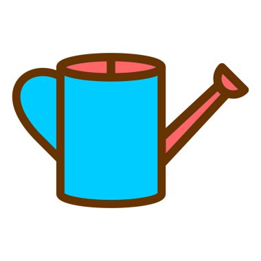 Sulama kutusu vektörü. Düz çizim. 10 saniye..