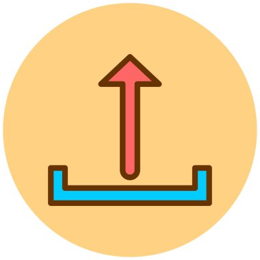 Ok 'u yükle. Basit illüstrasyon