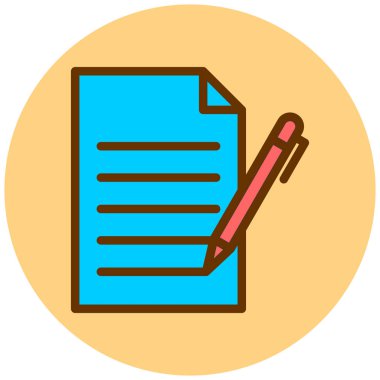 Belge. Web simgesi basit illüstrasyon