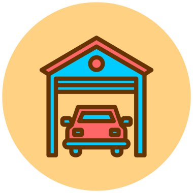 Araba garajı. Web simgesi
