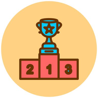 Kupa. Web simgesi basit illüstrasyon