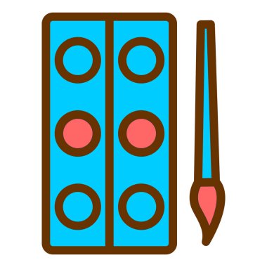 Tek izole edilmiş simgenin vektör illüstrasyonu 