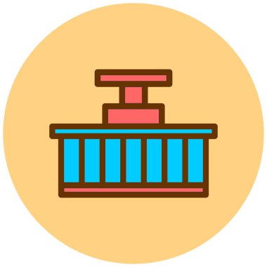 Tank düz vektör simgesi