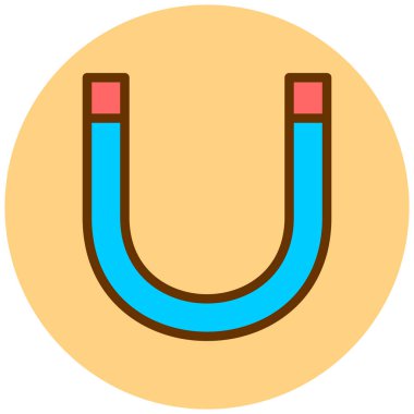 Mıknatıs Web simgesi basit illüstrasyon