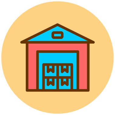 Bir depolama simgesinin vektör çizimi