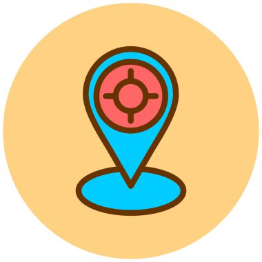 konum. Web simgesi basit illüstrasyon