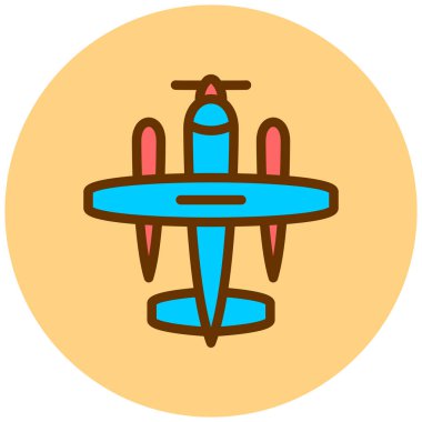 Uçak. Web simgesi basit illüstrasyon