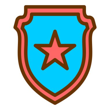 kalkan ikon vektör illüstrasyonu