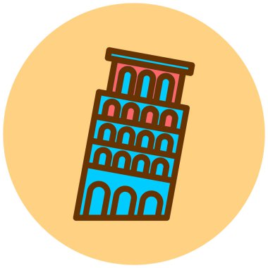 pisa. Web simgesi basit illüstrasyon