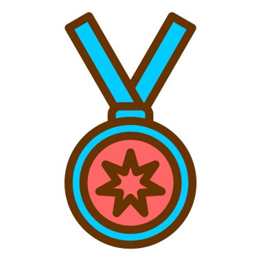 Madalya. Web simgesi basit illüstrasyon