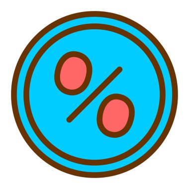 yüzde indirim simgesi vektör illüstrasyonu