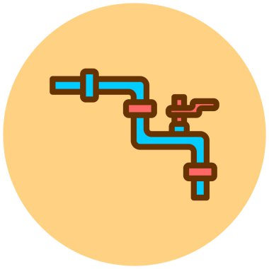 Su musluğu. Basit resimleme