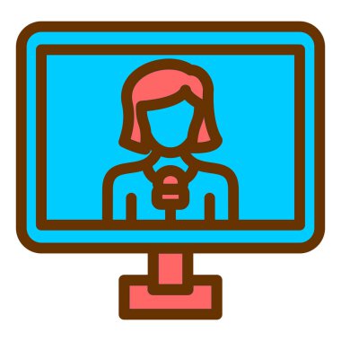 Online Röportaj. Basit illüstrasyon