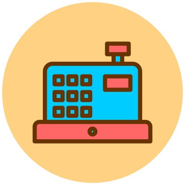 ATM 'de. Web simgesi basit illüstrasyon