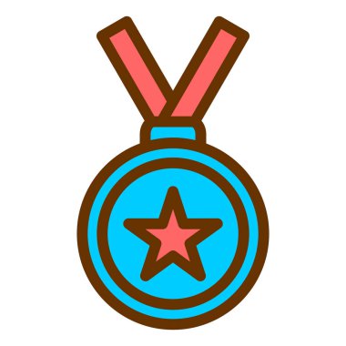 Madalya. Web simgesi basit illüstrasyon