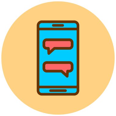 Cep telefonu simgesi, vektör illüstrasyonu