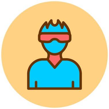 avatar düz vektör simgesi