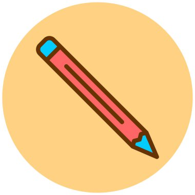 Kalem. Web simgesi basit illüstrasyon