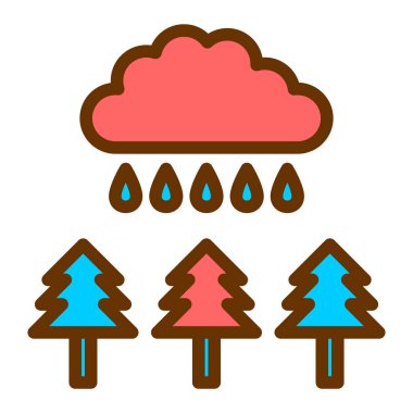 Hava durumu. Web simgesi basit illüstrasyon