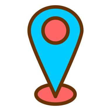 pin web simgesi vektör illüstrasyonu 