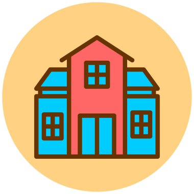 Ev. Web simgesi basit illüstrasyon